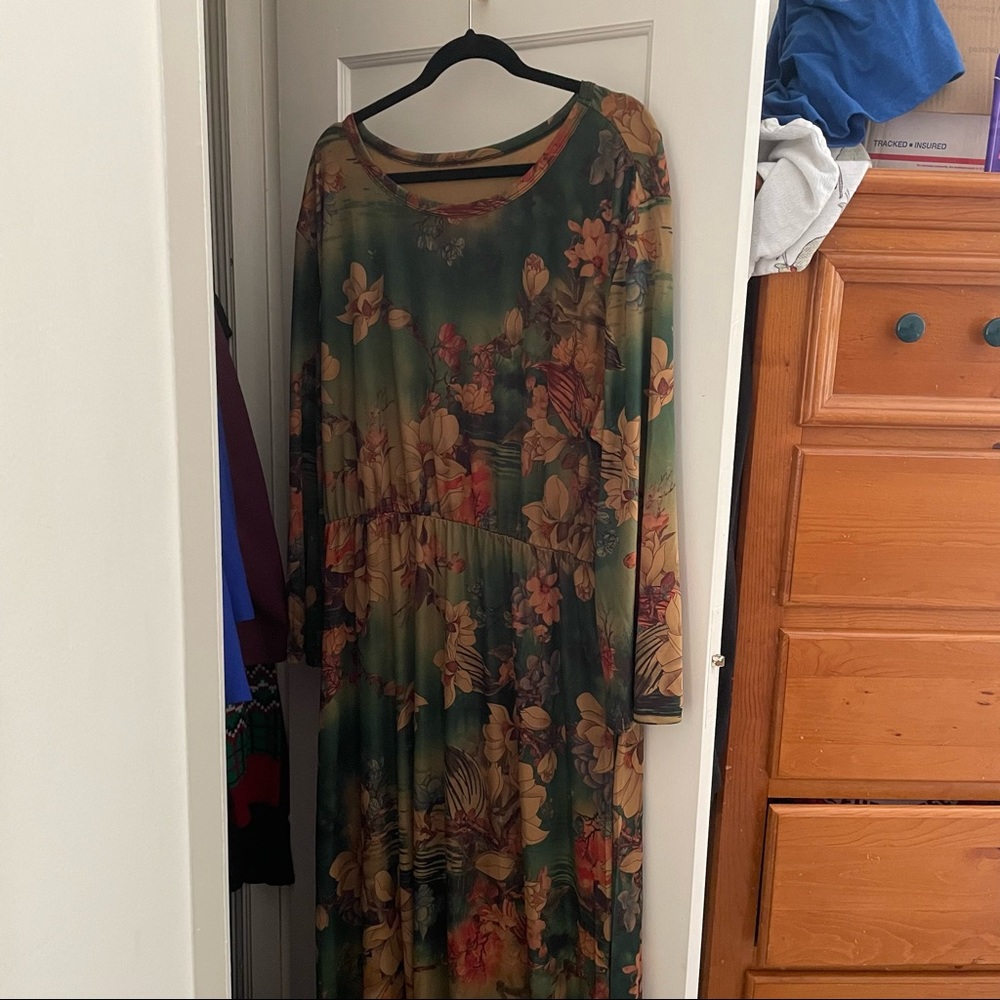 Colorful long sleeve maxi 4x